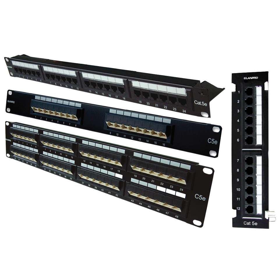 Patch panels Categoría 5e Patch panels